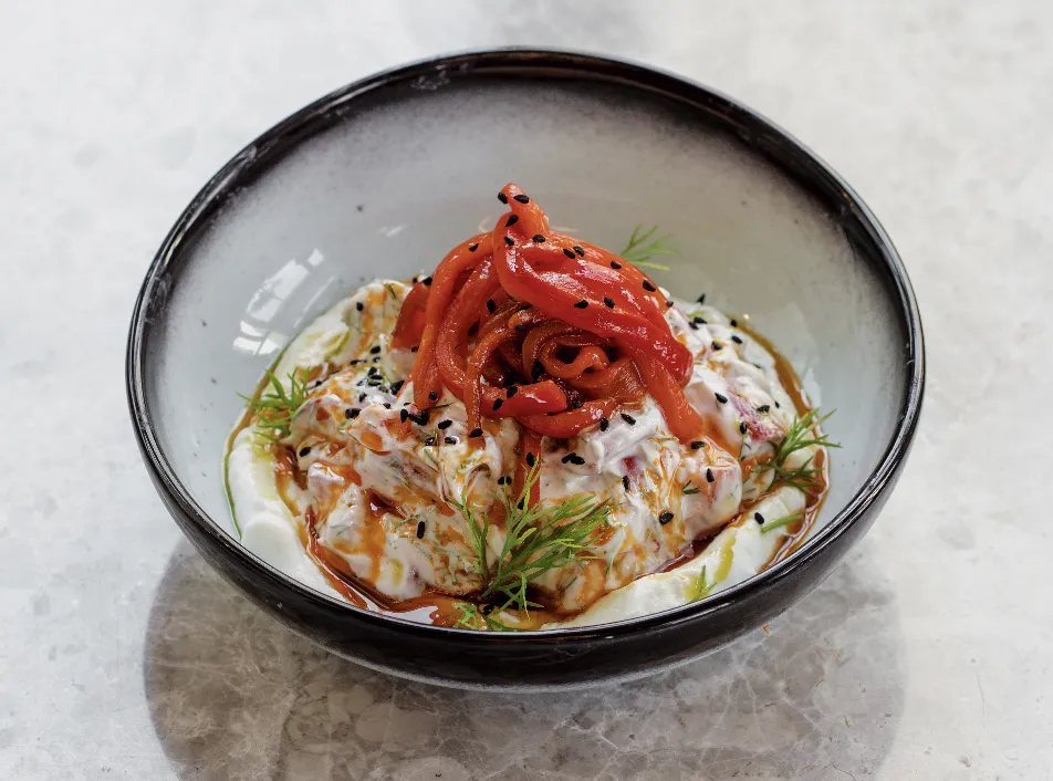 RED PEPPER SALAD WITH YOGHURT